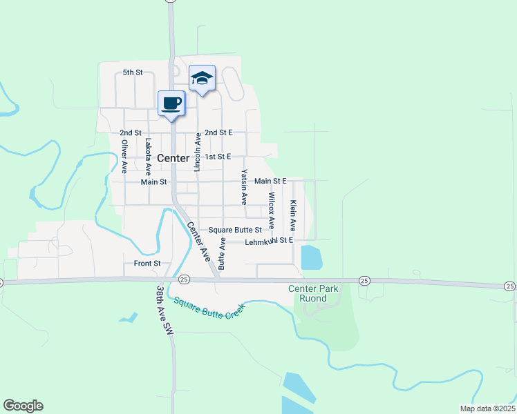 map of restaurants, bars, coffee shops, grocery stores, and more near 102 Yatsin Avenue in Center