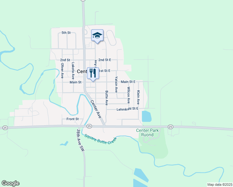 map of restaurants, bars, coffee shops, grocery stores, and more near 102 Yatsin Avenue in Center