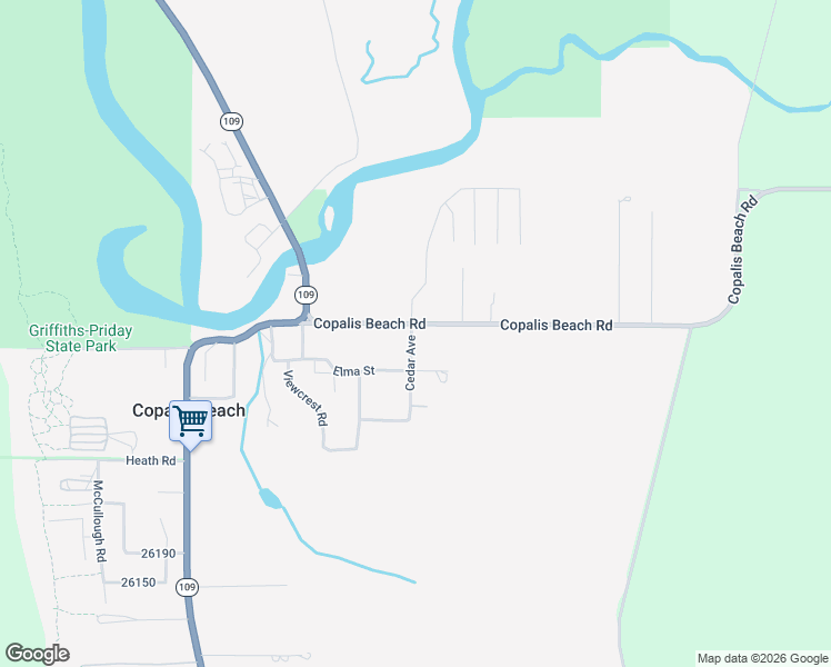 map of restaurants, bars, coffee shops, grocery stores, and more near 700 Copalis Beach Road in Copalis Beach