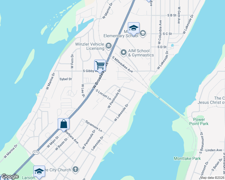 map of restaurants, bars, coffee shops, grocery stores, and more near 1631 West Pheasant Street in Moses Lake