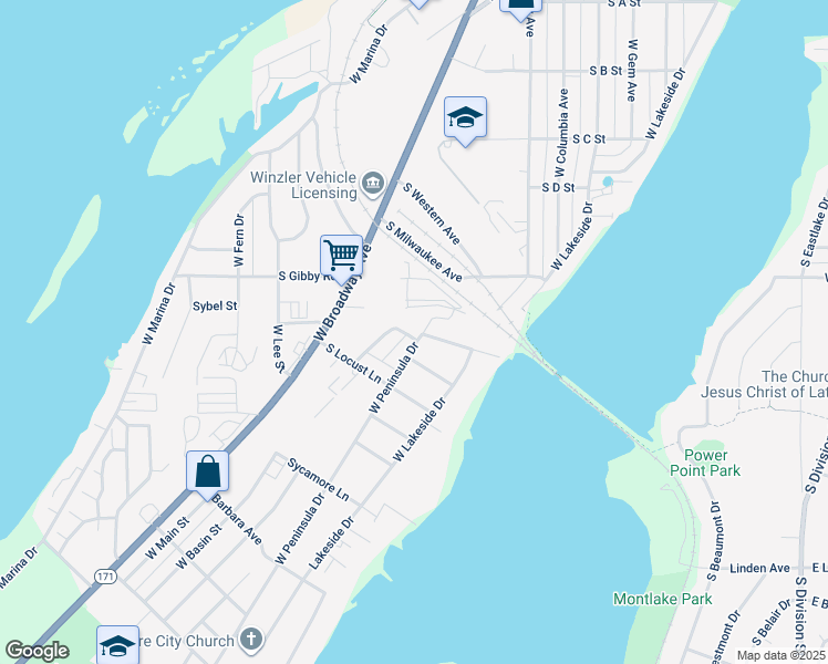 map of restaurants, bars, coffee shops, grocery stores, and more near 1604 West Pheasant Street in Moses Lake