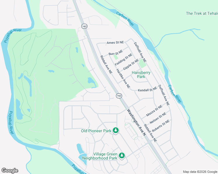 map of restaurants, bars, coffee shops, grocery stores, and more near 15427 148th Avenue Court East in Orting