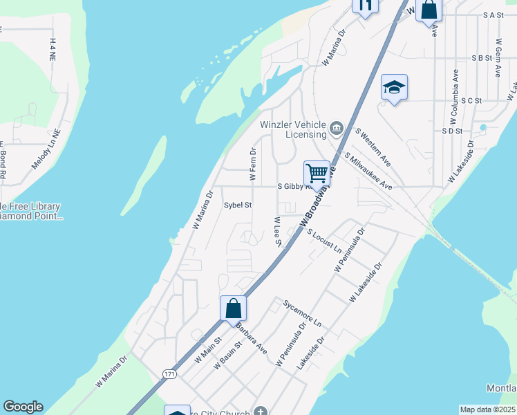 map of restaurants, bars, coffee shops, grocery stores, and more near 1702 West Lee Street in Moses Lake