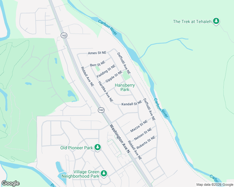 map of restaurants, bars, coffee shops, grocery stores, and more near 207 Johns Street Northeast in Orting