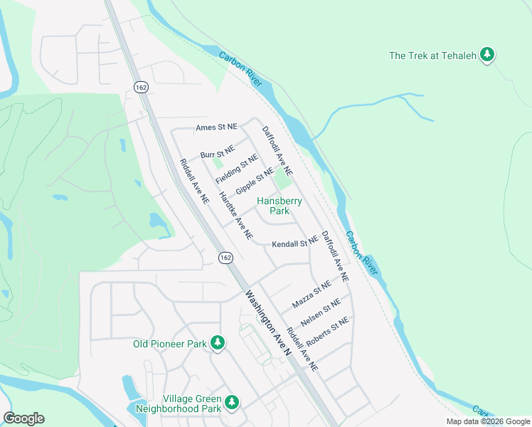 map of restaurants, bars, coffee shops, grocery stores, and more near 216 Johns Street Northeast in Orting