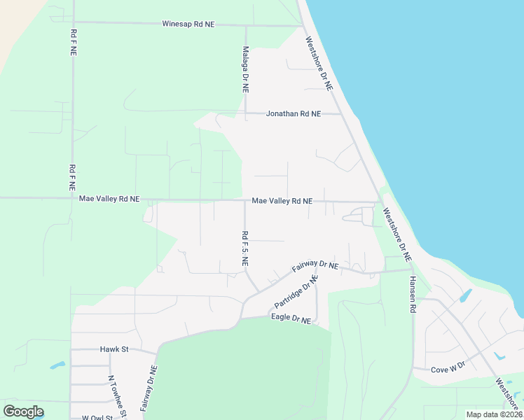 map of restaurants, bars, coffee shops, grocery stores, and more near 6551 Mae Valley Road Northeast in Moses Lake