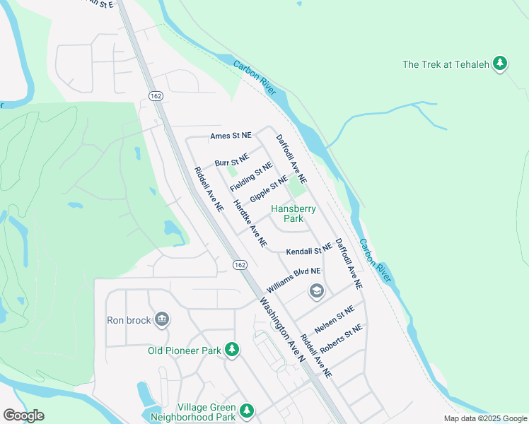 map of restaurants, bars, coffee shops, grocery stores, and more near 207 Johns Street Northeast in Orting