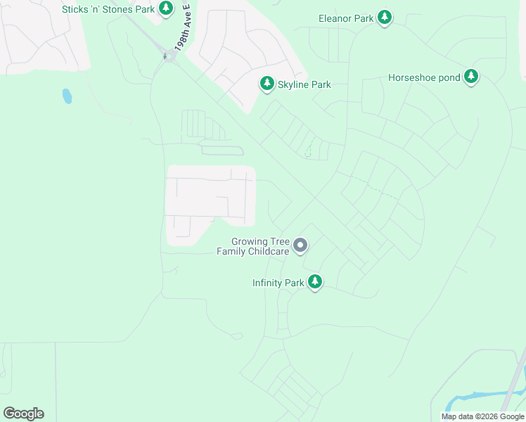 map of restaurants, bars, coffee shops, grocery stores, and more near 20328 154th Street East in Bonney Lake