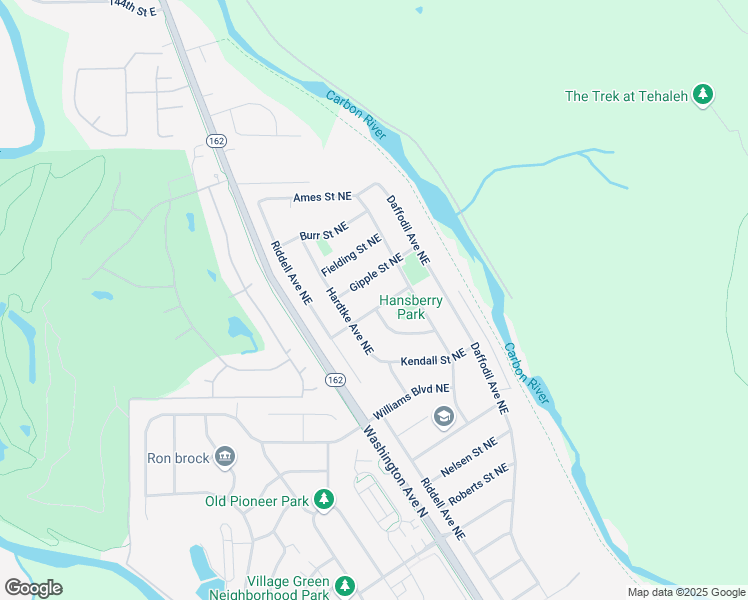 map of restaurants, bars, coffee shops, grocery stores, and more near 207 Johns Street Northeast in Orting