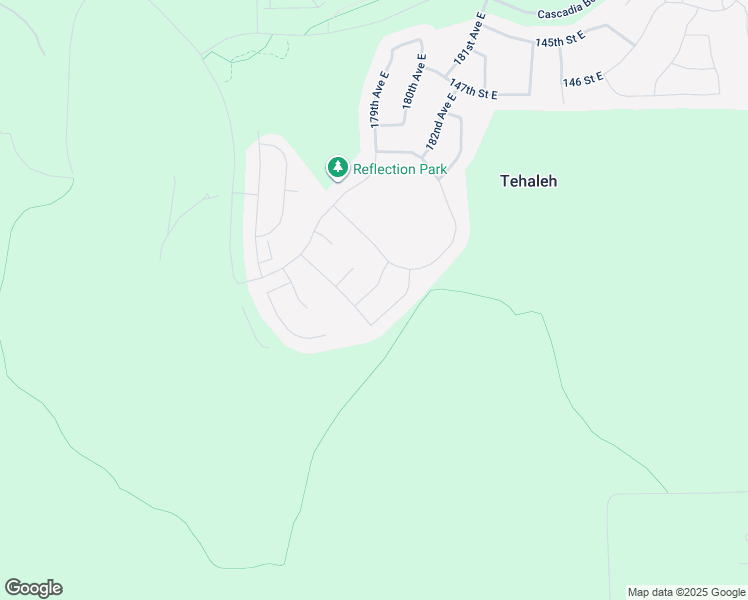 map of restaurants, bars, coffee shops, grocery stores, and more near 15215 182nd Avenue East in Bonney Lake