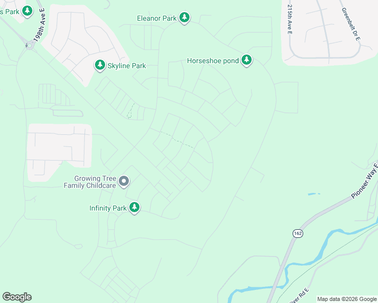 map of restaurants, bars, coffee shops, grocery stores, and more near 14910 208th Avenue East in Bonney Lake