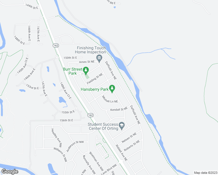 map of restaurants, bars, coffee shops, grocery stores, and more near 219 Johns Street Northeast in Orting