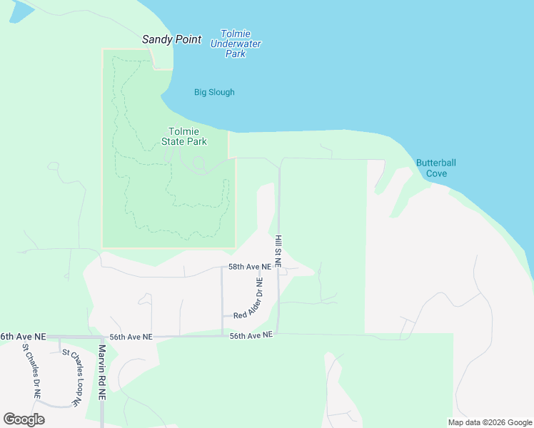 map of restaurants, bars, coffee shops, grocery stores, and more near 5843 Hill Street Northeast in Olympia