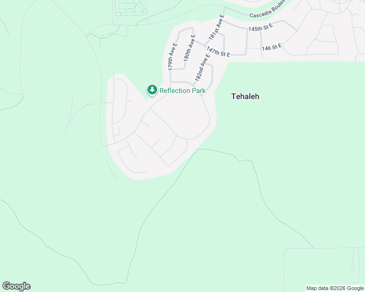 map of restaurants, bars, coffee shops, grocery stores, and more near 15116 183rd Avenue East in Bonney Lake