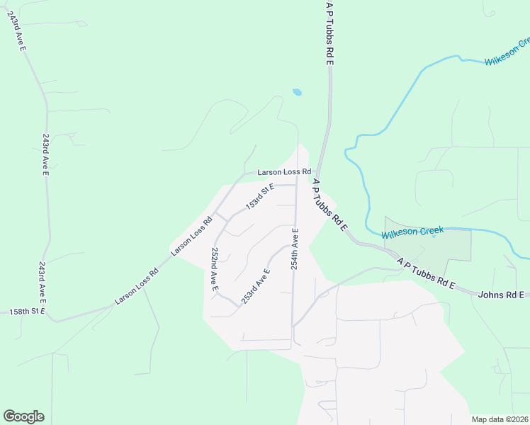 map of restaurants, bars, coffee shops, grocery stores, and more near 25301 153rd Street Court East in Buckley