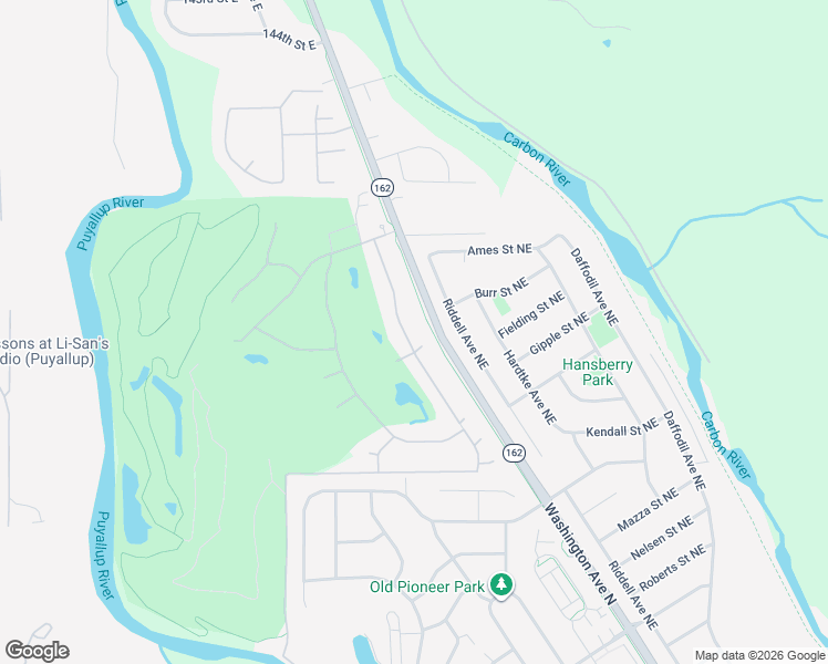 map of restaurants, bars, coffee shops, grocery stores, and more near 15203 148th Avenue Court East in Orting
