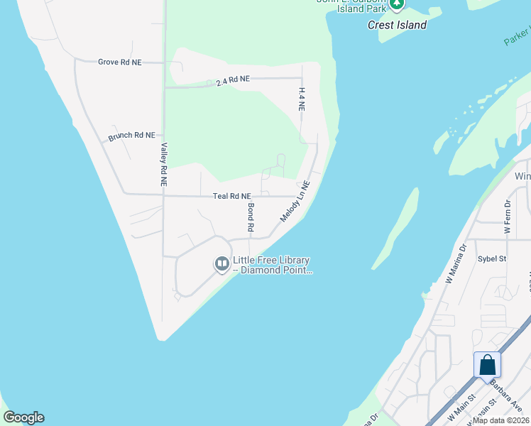 map of restaurants, bars, coffee shops, grocery stores, and more near 2038 Melody Lane Northeast in Moses Lake