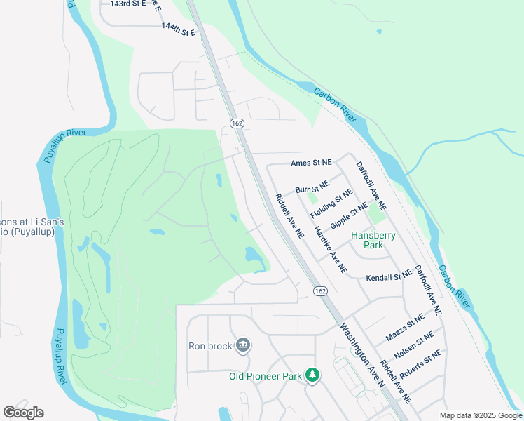 map of restaurants, bars, coffee shops, grocery stores, and more near 15127 148th Avenue Court East in Orting