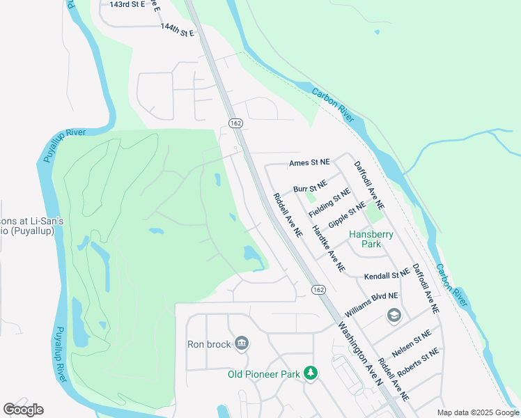 map of restaurants, bars, coffee shops, grocery stores, and more near 15127 148th Avenue Court East in Orting