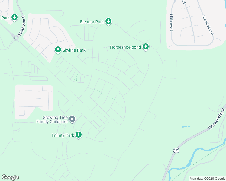 map of restaurants, bars, coffee shops, grocery stores, and more near 14809 207th Avenue East in Bonney Lake