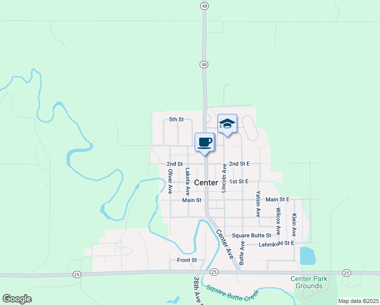 map of restaurants, bars, coffee shops, grocery stores, and more near 217 Lakota Avenue in Center