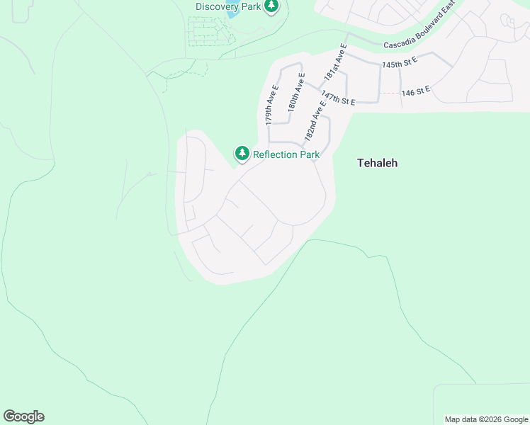 map of restaurants, bars, coffee shops, grocery stores, and more near 18102 151st Street East in Bonney Lake