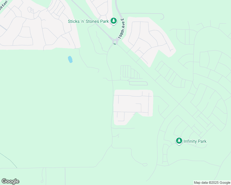 map of restaurants, bars, coffee shops, grocery stores, and more near 19803 152nd Street Court East in Bonney Lake