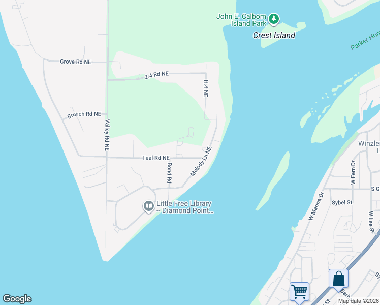 map of restaurants, bars, coffee shops, grocery stores, and more near 2038 Melody Lane Northeast in Moses Lake