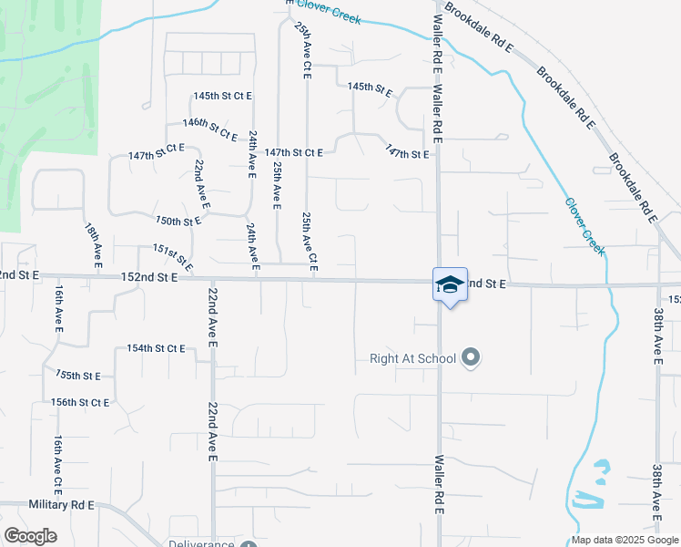 map of restaurants, bars, coffee shops, grocery stores, and more near 2607 151st Street Court East in Parkland