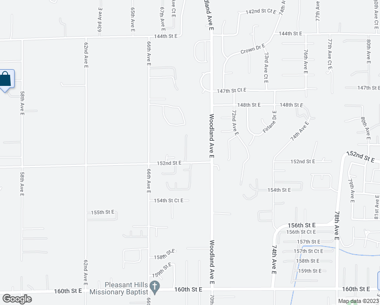 map of restaurants, bars, coffee shops, grocery stores, and more near 15117 68th Avenue East in Puyallup