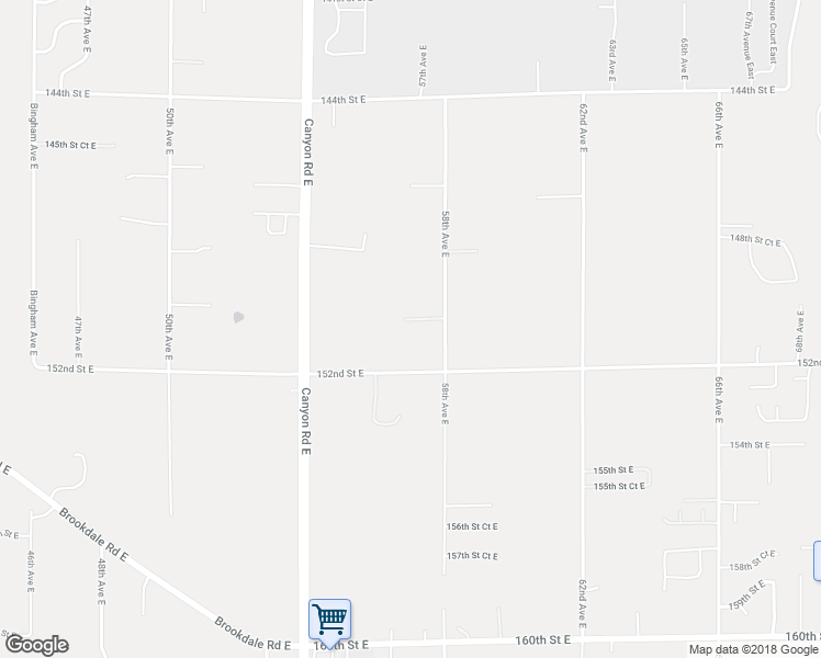 map of restaurants, bars, coffee shops, grocery stores, and more near 5628 150th Street Court East in Puyallup