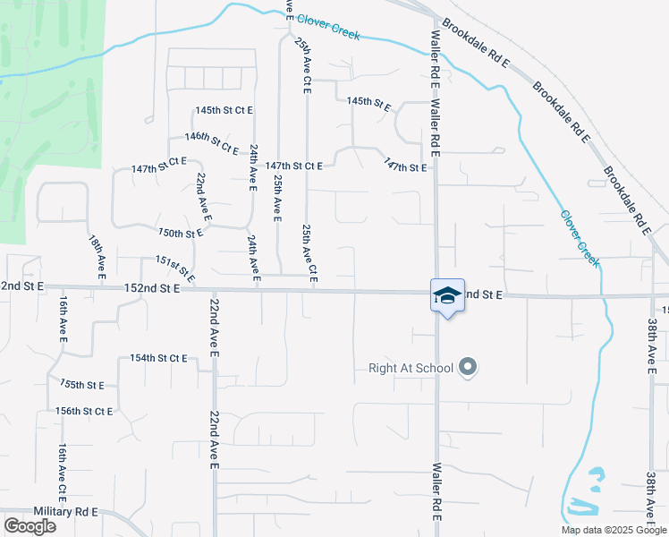 map of restaurants, bars, coffee shops, grocery stores, and more near 2607 151st Street Court East in Parkland