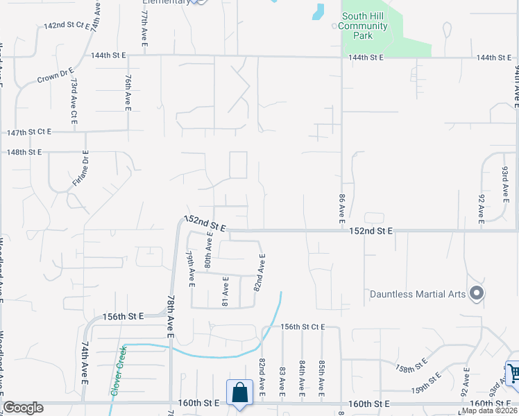 map of restaurants, bars, coffee shops, grocery stores, and more near 15021 81st Avenue Court East in Puyallup