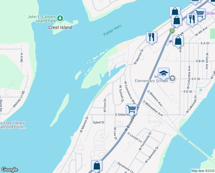 map of restaurants, bars, coffee shops, grocery stores, and more near 1408 West Lee Street in Moses Lake