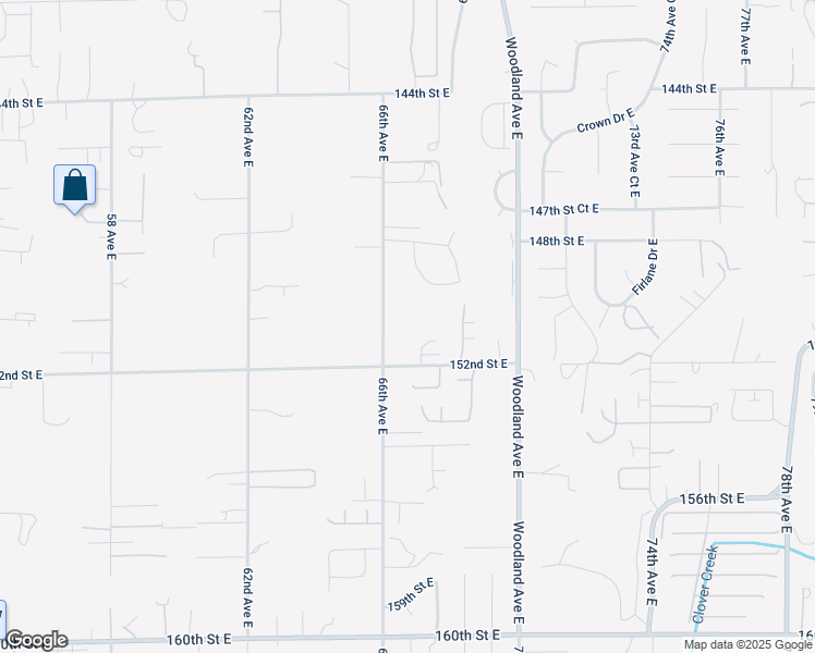 map of restaurants, bars, coffee shops, grocery stores, and more near 15019 66th Avenue East in Puyallup