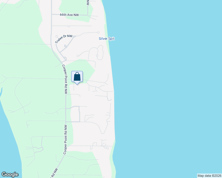 map of restaurants, bars, coffee shops, grocery stores, and more near 2038 Beverly Beach Drive Northwest in Olympia