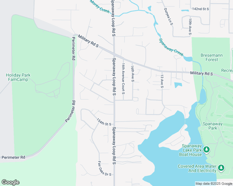 map of restaurants, bars, coffee shops, grocery stores, and more near 15101 Spanaway Loop Road South in Spanaway