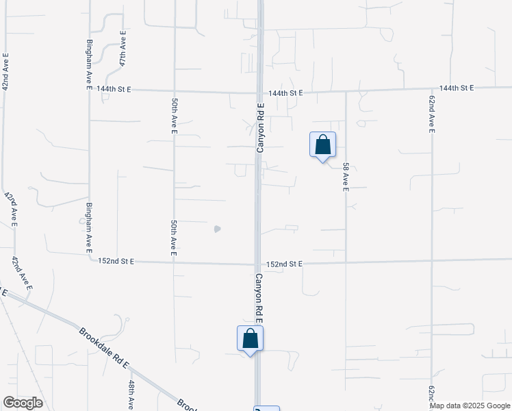 map of restaurants, bars, coffee shops, grocery stores, and more near 14820 Canyon Road East in Puyallup