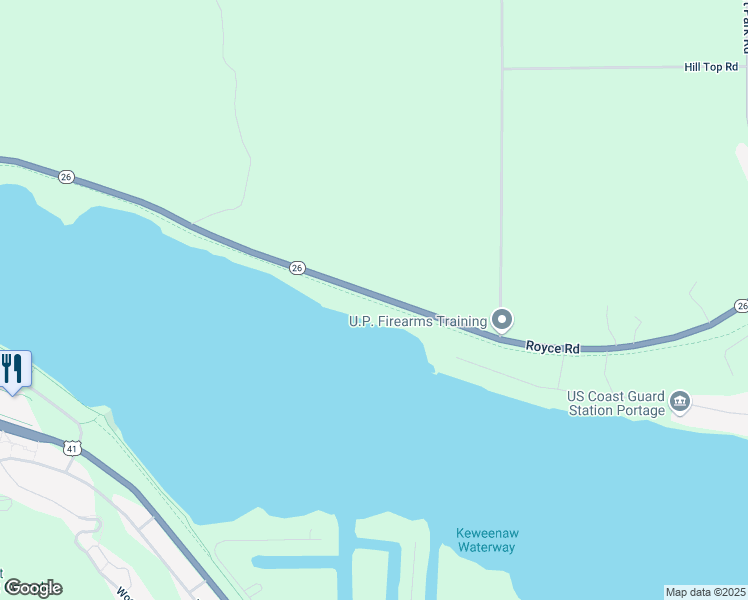 map of restaurants, bars, coffee shops, grocery stores, and more near Royce Road in Hancock