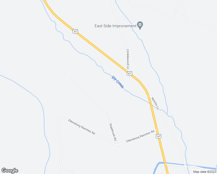 map of restaurants, bars, coffee shops, grocery stores, and more near 500 Sagebrush Road in Ellensburg