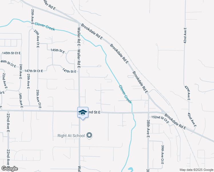 map of restaurants, bars, coffee shops, grocery stores, and more near 3305 149th Street Court East in Tacoma