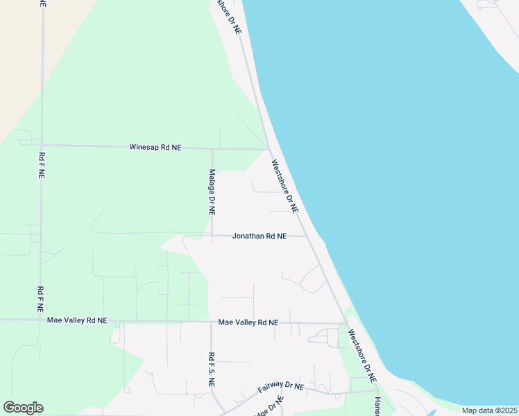 map of restaurants, bars, coffee shops, grocery stores, and more near 6618 Jonathan Road Northeast in Moses Lake
