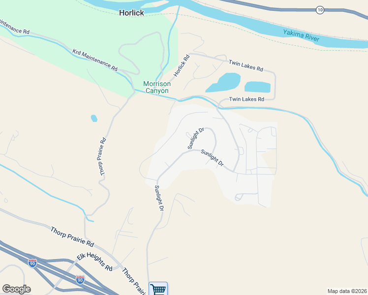 map of restaurants, bars, coffee shops, grocery stores, and more near 11 Ridge Loop Road in Cle Elum