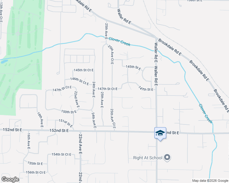map of restaurants, bars, coffee shops, grocery stores, and more near 14802 25th Avenue Court East in Tacoma