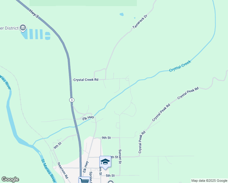 map of restaurants, bars, coffee shops, grocery stores, and more near 319 Crystal Creek Road in Fernwood