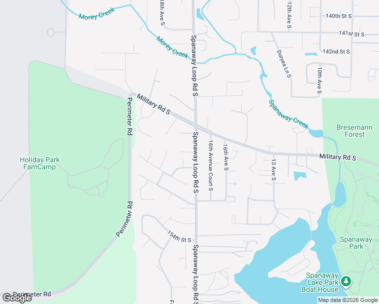 map of restaurants, bars, coffee shops, grocery stores, and more near 14901 Spanaway Loop Road South in Spanaway