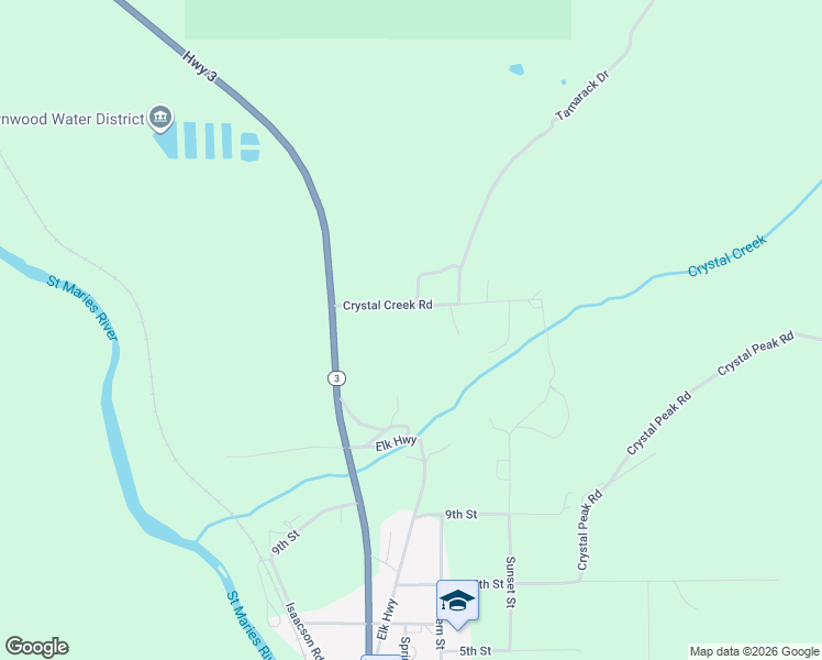 map of restaurants, bars, coffee shops, grocery stores, and more near 137 Crystal Creek Road in Fernwood