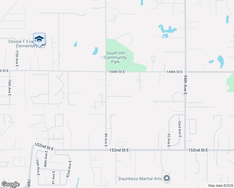 map of restaurants, bars, coffee shops, grocery stores, and more near 8707 146th Stct East in Puyallup