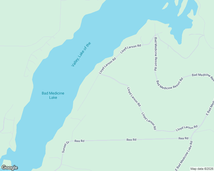 map of restaurants, bars, coffee shops, grocery stores, and more near 38261 Lloyd Larson Road in Ponsford