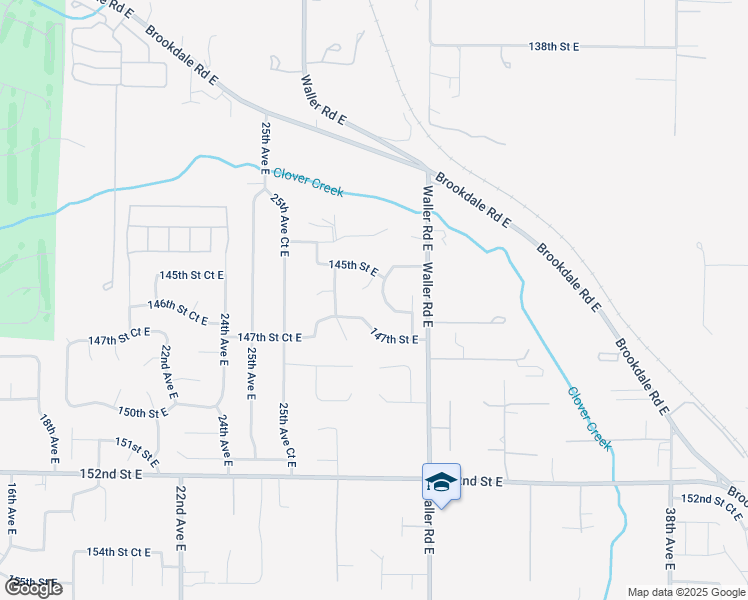 map of restaurants, bars, coffee shops, grocery stores, and more near 14610 Meadows Court East in Tacoma